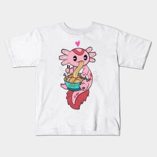 axolotl ramen Kids T-Shirt